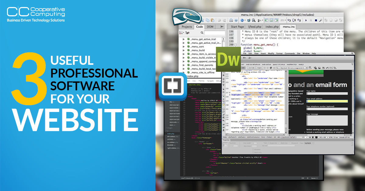 3 useful professional software for your website
